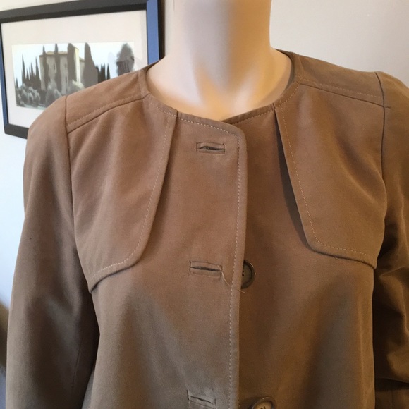 Zara Women Beige Collarless Long Jacket. Size M. D750/A167 - Picture 2 of 6